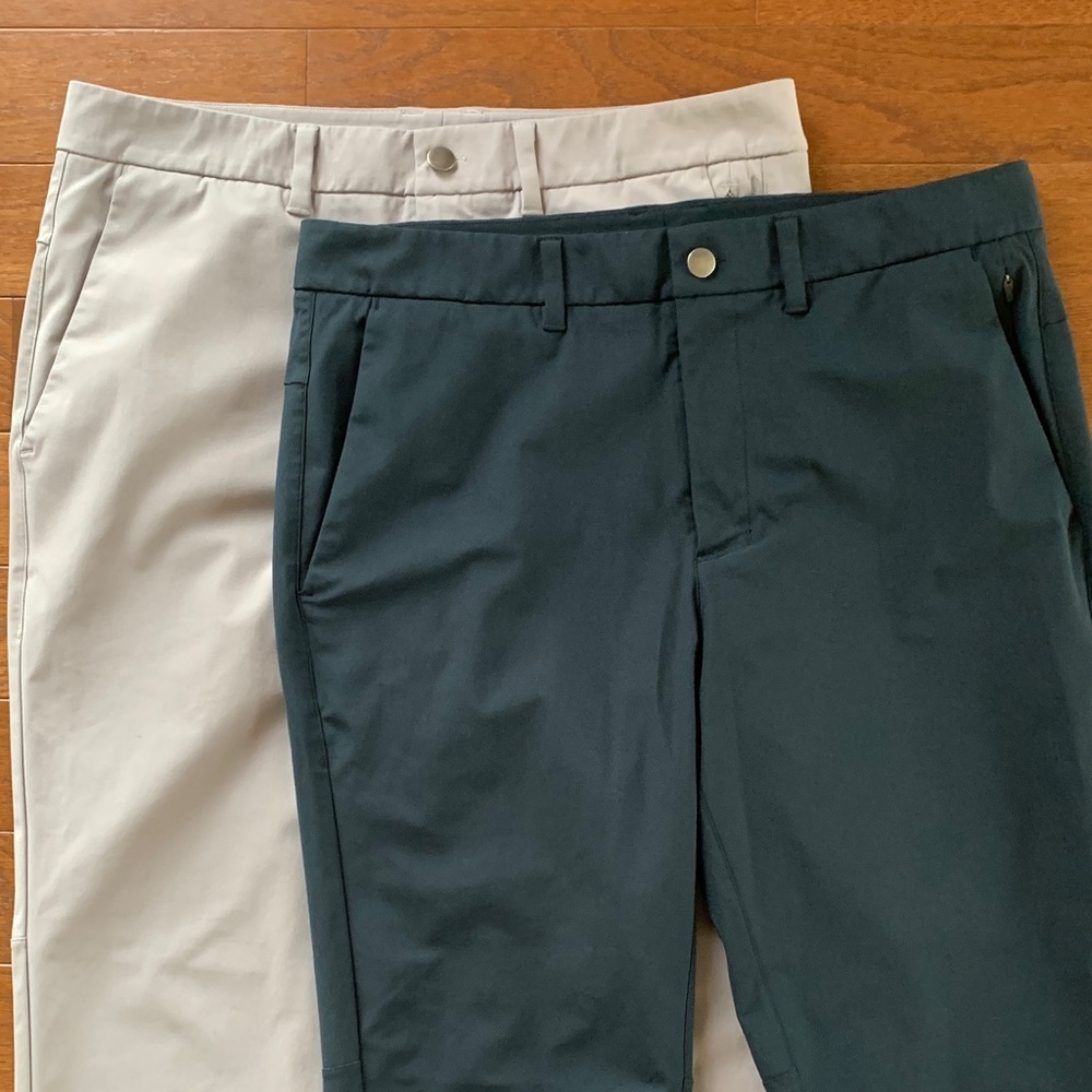 CRZ YOGA Men's Pants in Dark Blue and Light Gray
